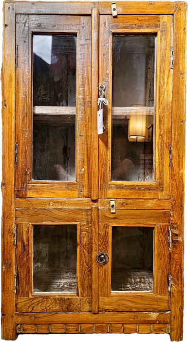 Vitrine aus indischen Teakholz
