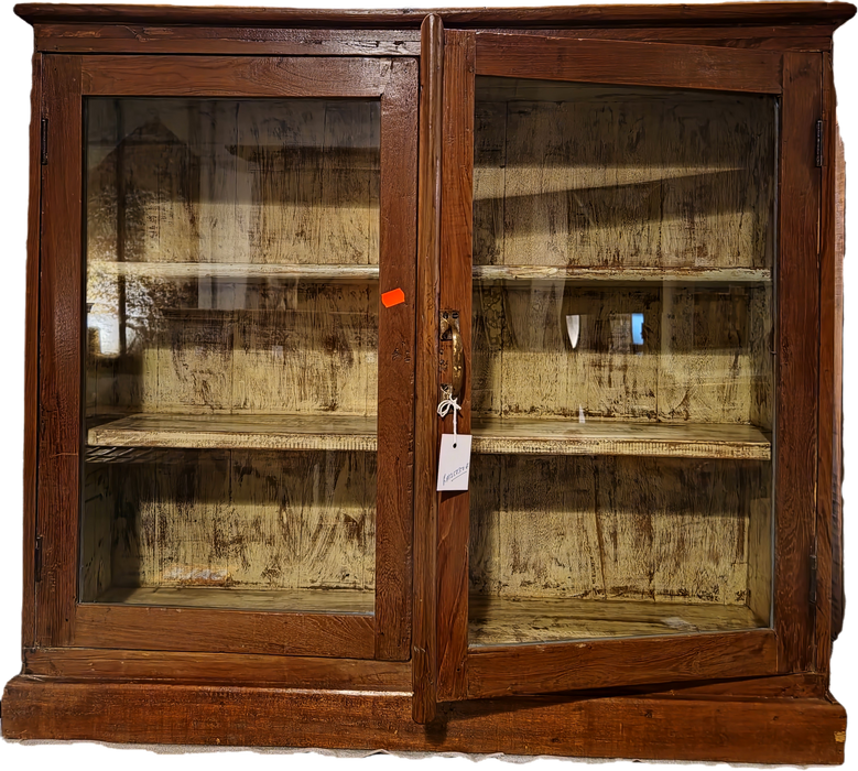 Vitrine aus indischen Teakholz