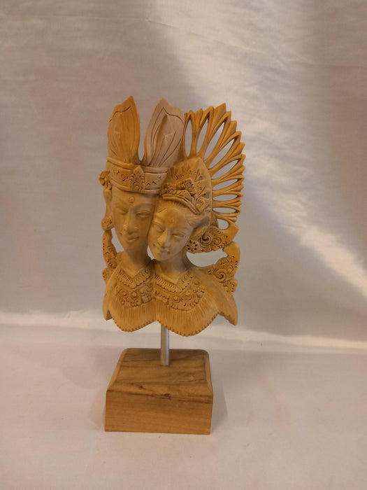 Holz Skulptur Rama und Sita