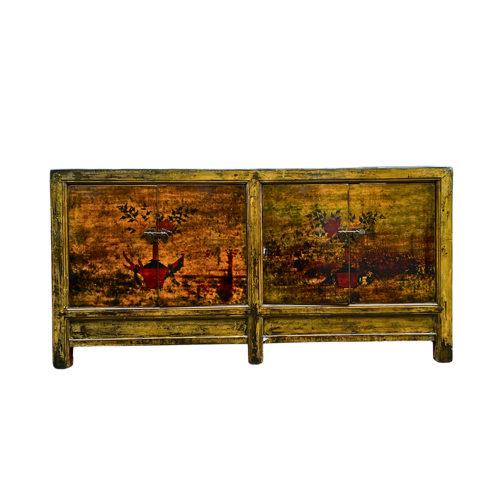Massivholzkommode mit Hochglanzfinish