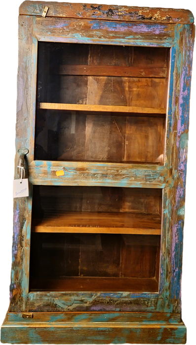 Vitrine aus indischen Teakholz