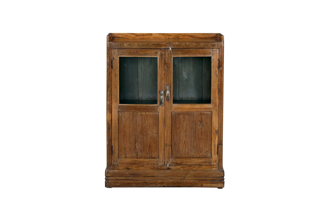 Original Indische Teakholz Vitrine