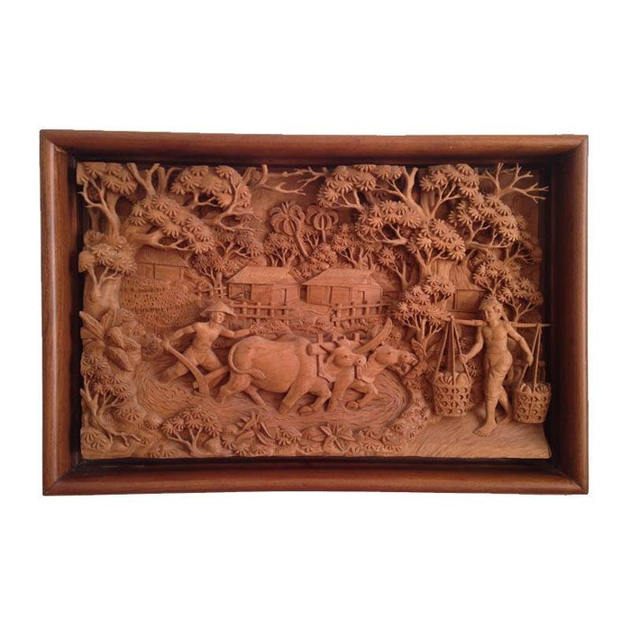 Java Holzrelief Bild