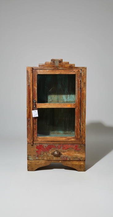 Vitrine aus indischen Teakholz