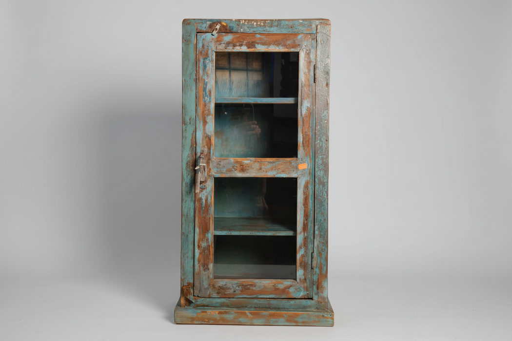 Vitrine aus indischen Teakholz