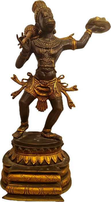 Hanuman-Statue aus Messing