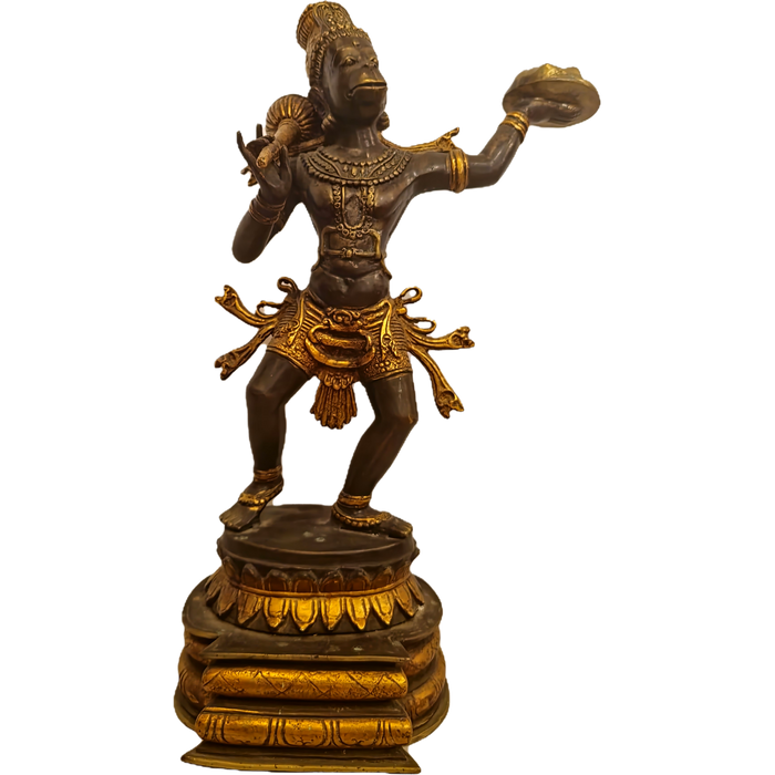Hanuman-Statue aus Messing