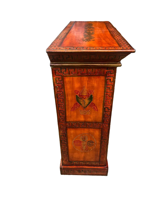 Teakholzkommode mit Tibetanischen Motiven