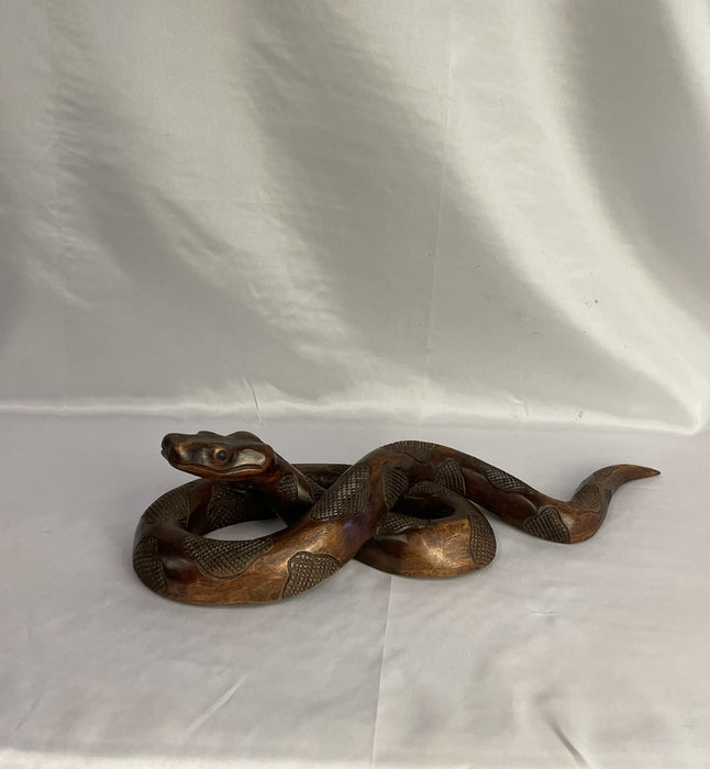Schlangen Skulptur aus Holz