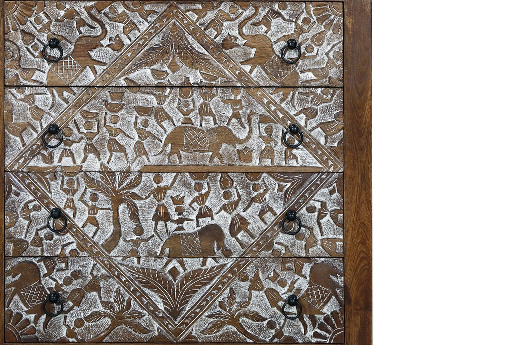 Indisches Sideboard mit Muster