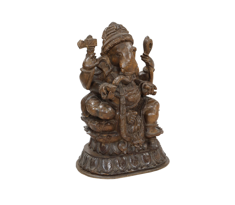 Ganesha Figur aus Holz