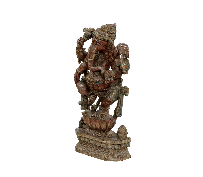 Indische Ganesha Figur aus Holz