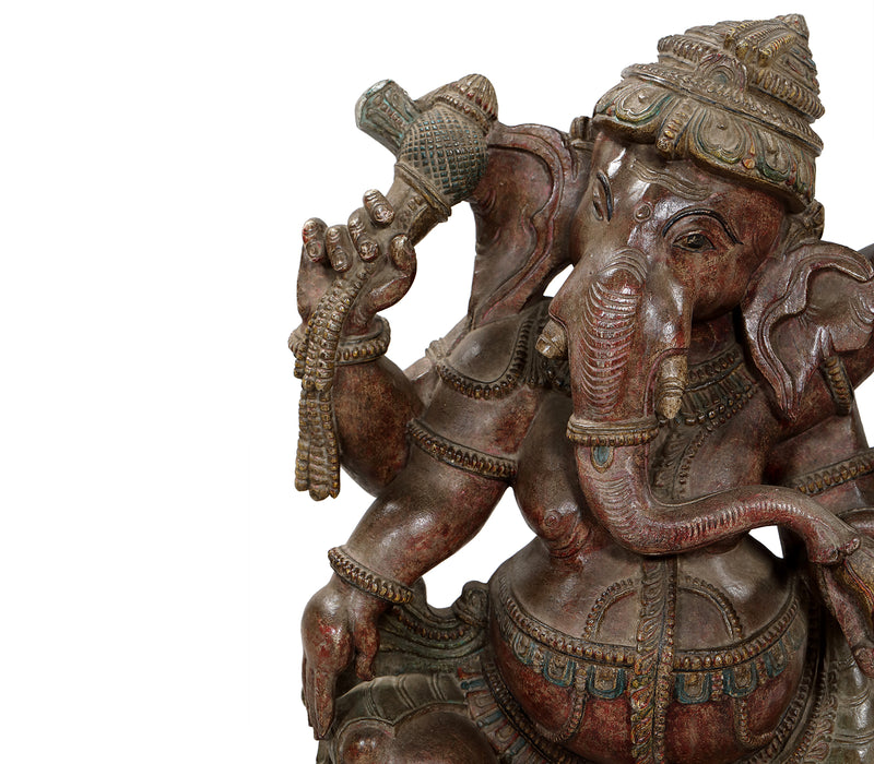 Indische Ganesha Figuer aus Holz