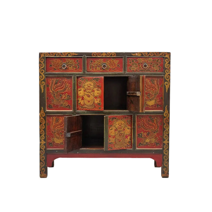Kommode mit Tibetanischen Motiven