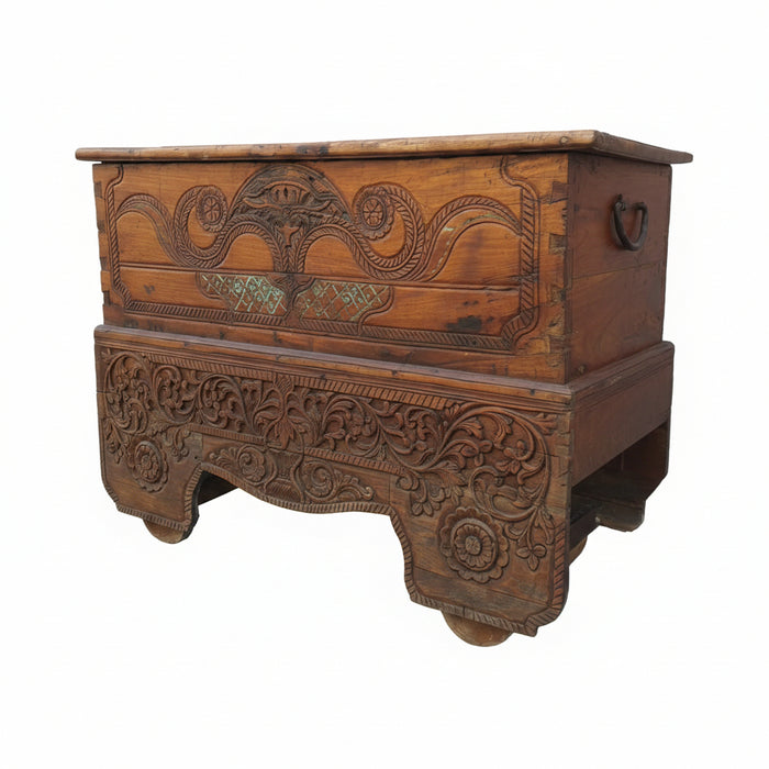 Originale Teakholz Truhe