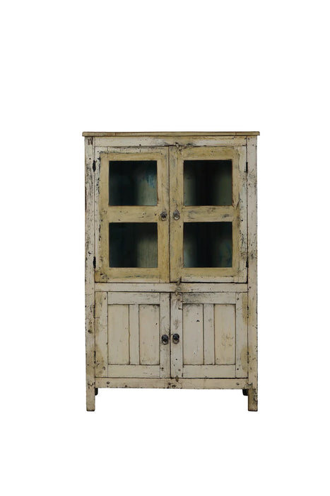 Glasvitrine offwhite Teak