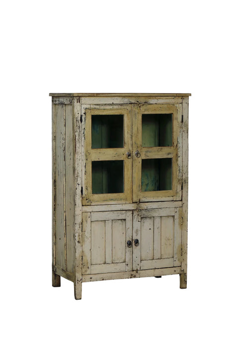 Glasvitrine offwhite Teak