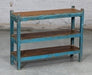Vintage Regal blau mit Holzböden