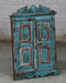 Wandschrank blau mit Aufsatz