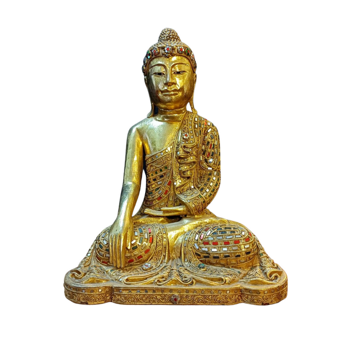 Buddhas mit Blattgold