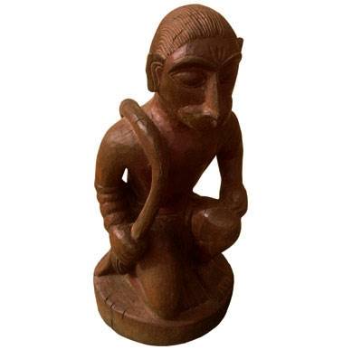 Indische Hanuman Figur aus Hartholz