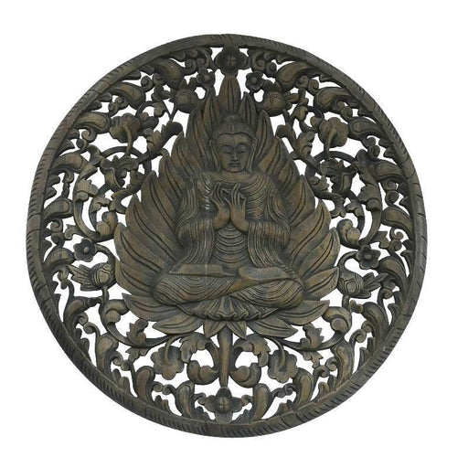 Schnitzbild mit Buddha Motiv