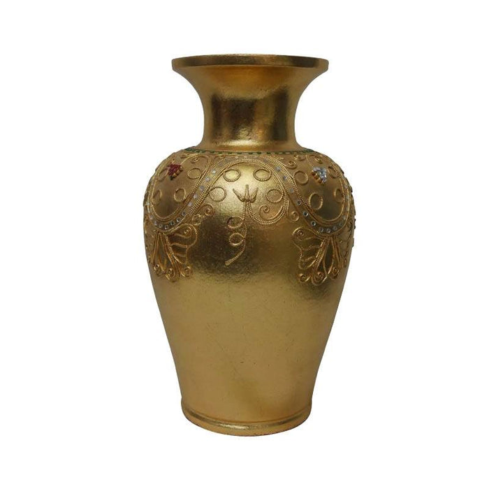 Vase mit Blattgold